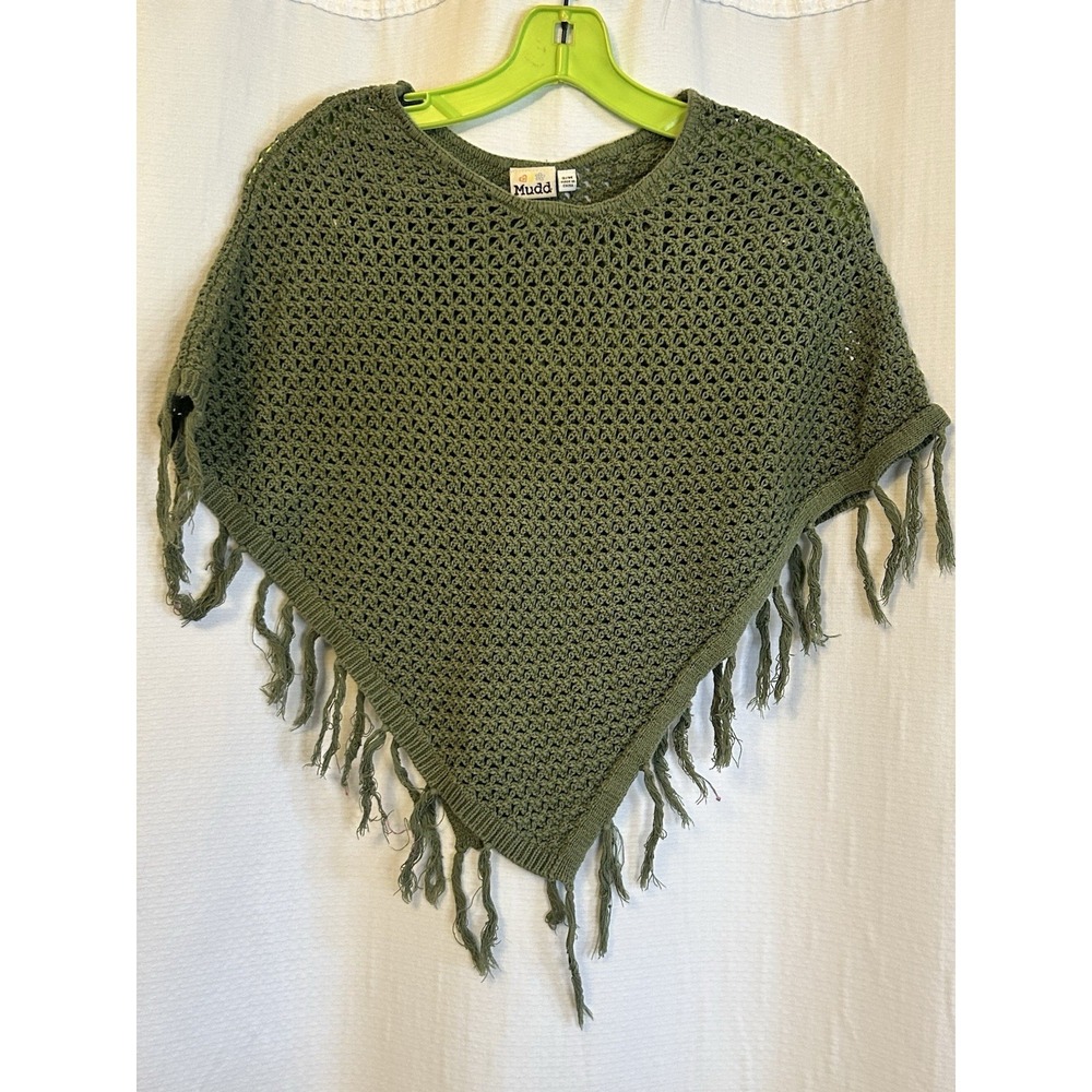 VTG Y2K Mudd Olive Green Crocheted Pinch Womens S/M Boho
